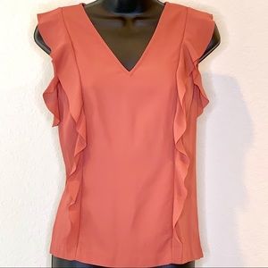 Ann Taylor Ruffle Lined Shell